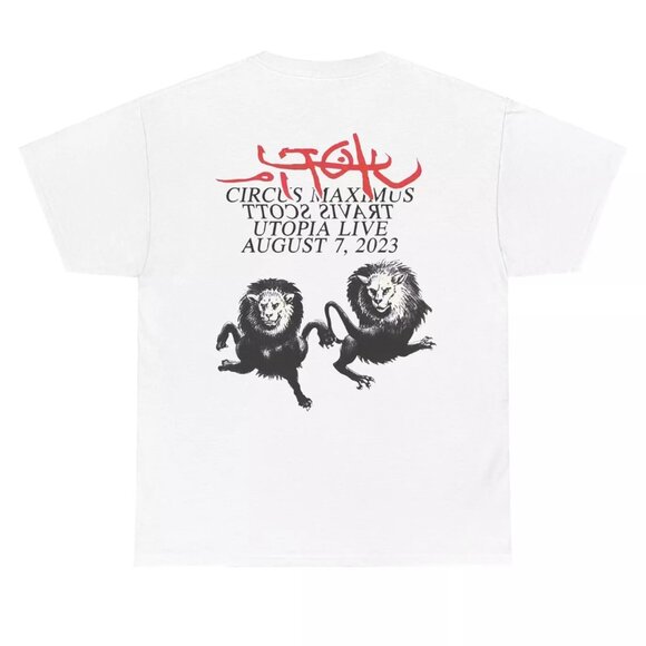 NWT Cactus Jack By Travis Scott Circus Maximus Live Tee White XL - Picture 2 of 7